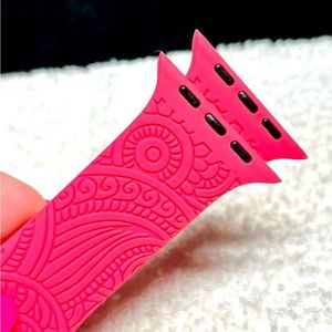 42mm/44mm/45mm Apple Watch strap engraved HOT PINK-NWOT engraved tribal
